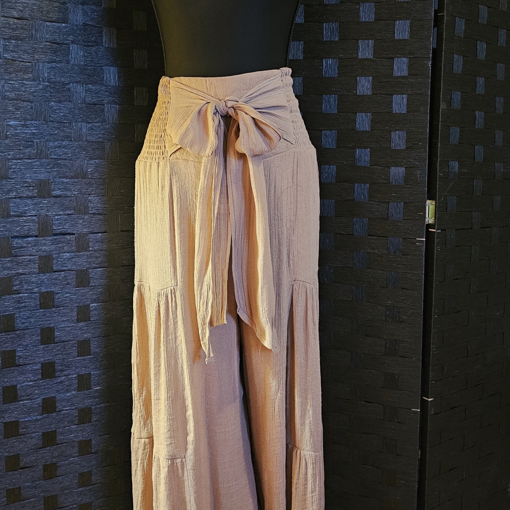 HYFVE BOHO Chic Mauve Wide Leg Pants